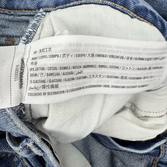 Abercrombie & Fitch Curve Love Jeans 33 / 16 L Tall Ultra High Rise 90s Straight - Picture 10 of 16